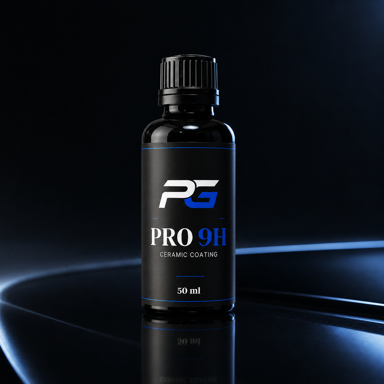 Pure Gloss Pro 9H ceramic coating on dark car paint