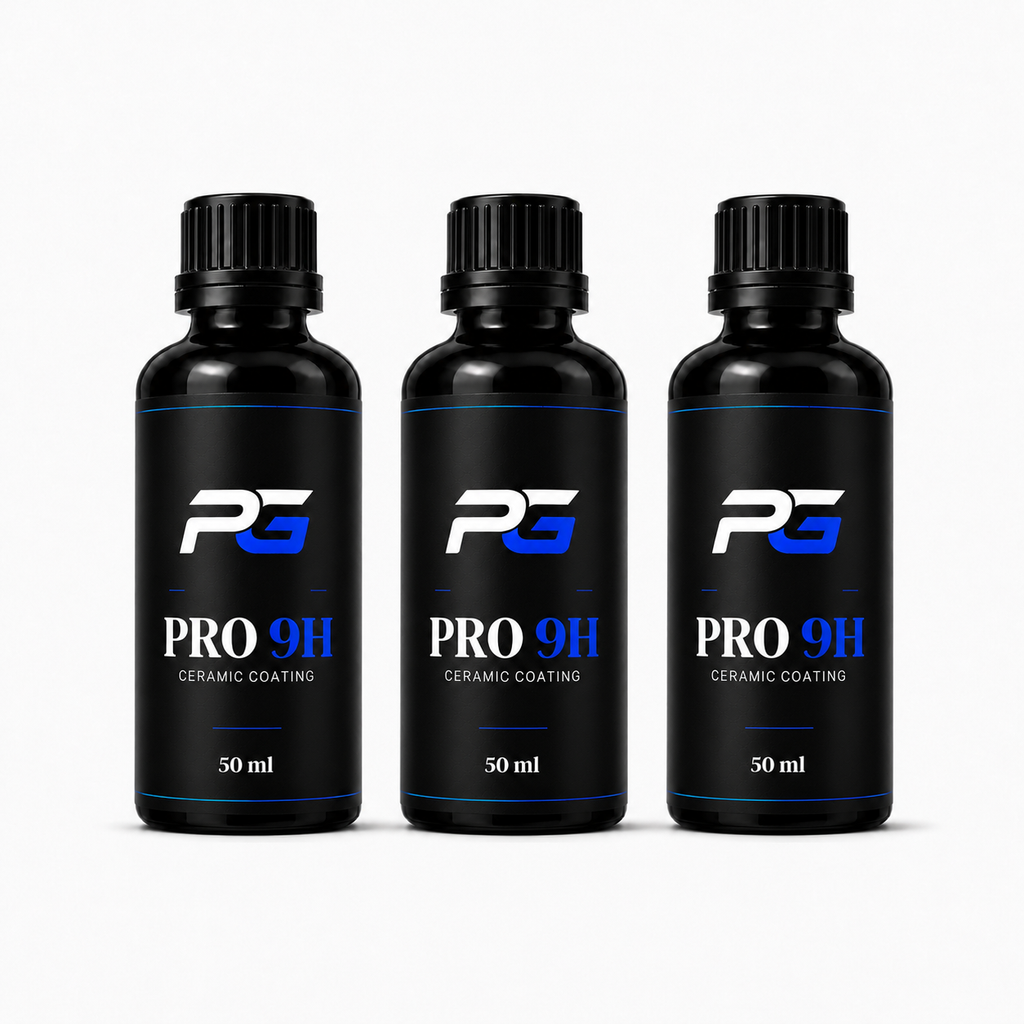 Three 50ml bottles in the Pure Gloss Pro 9H ceramic coating bundle
