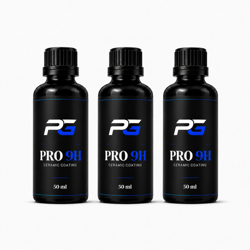 Three 50ml bottles in the Pure Gloss Pro 9H ceramic coating bundle