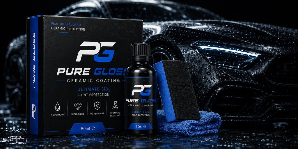 Pure Gloss Ceramic Coating for Cars – Pro 9H Nano Protection, Deep Shine & Hydrophobic Finish