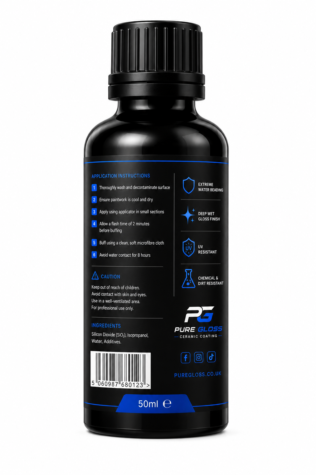 Pure Gloss Ceramic Coating for Cars – Pro 9H Nano Protection, Deep Shine & Hydrophobic Finish