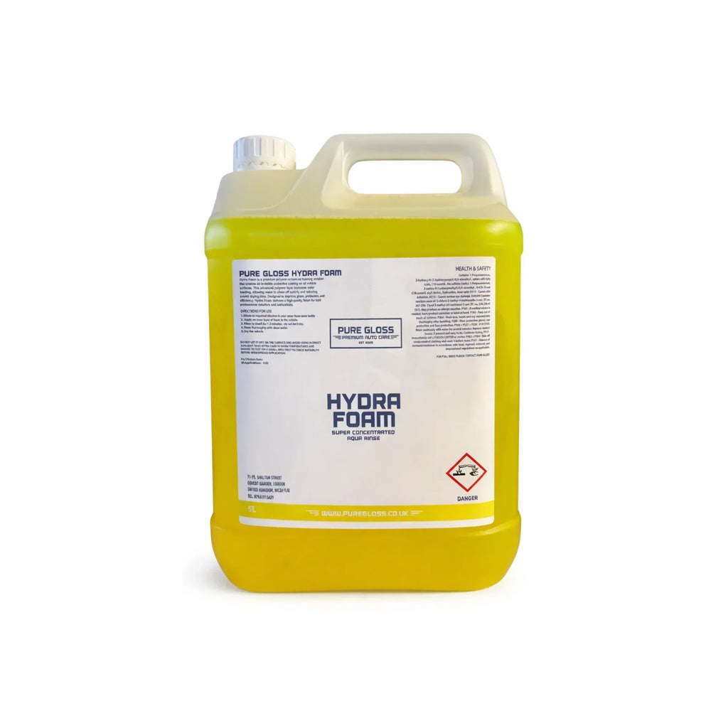 5L yellow Hydra Foam car shampoo container for professional car detailing